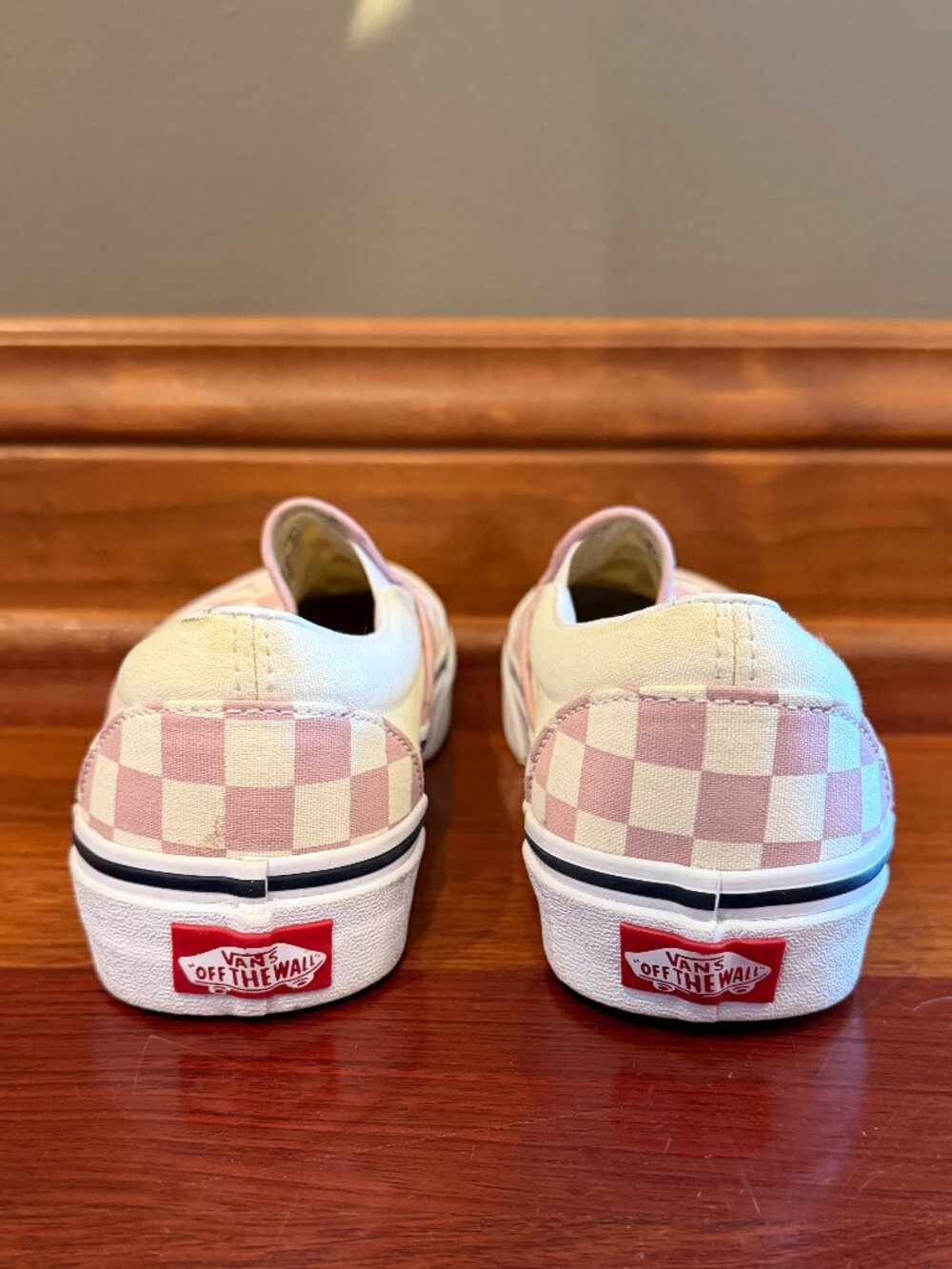 Vans Off the Wall Mauve Pink & White Checkerboard Slip On Shoes, Women's Size 7 - Picture 5 of 8